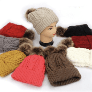 Womens Pom Pom Beanie